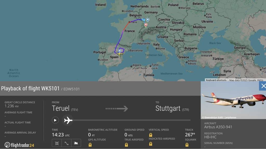Zweiter A350 Edelweiss Anreise