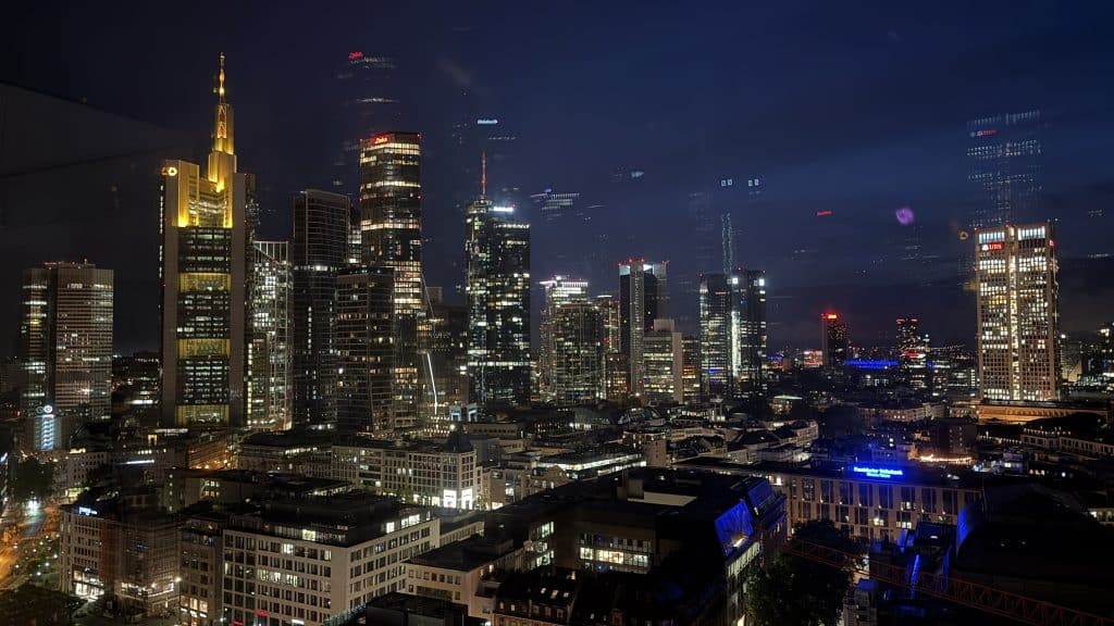 Jw Marriott Frankfurt Skyline Blick Nachts