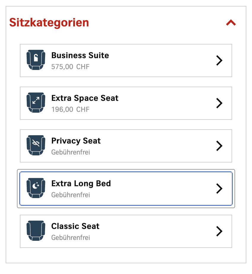 Gebuehren Swiss Business Class