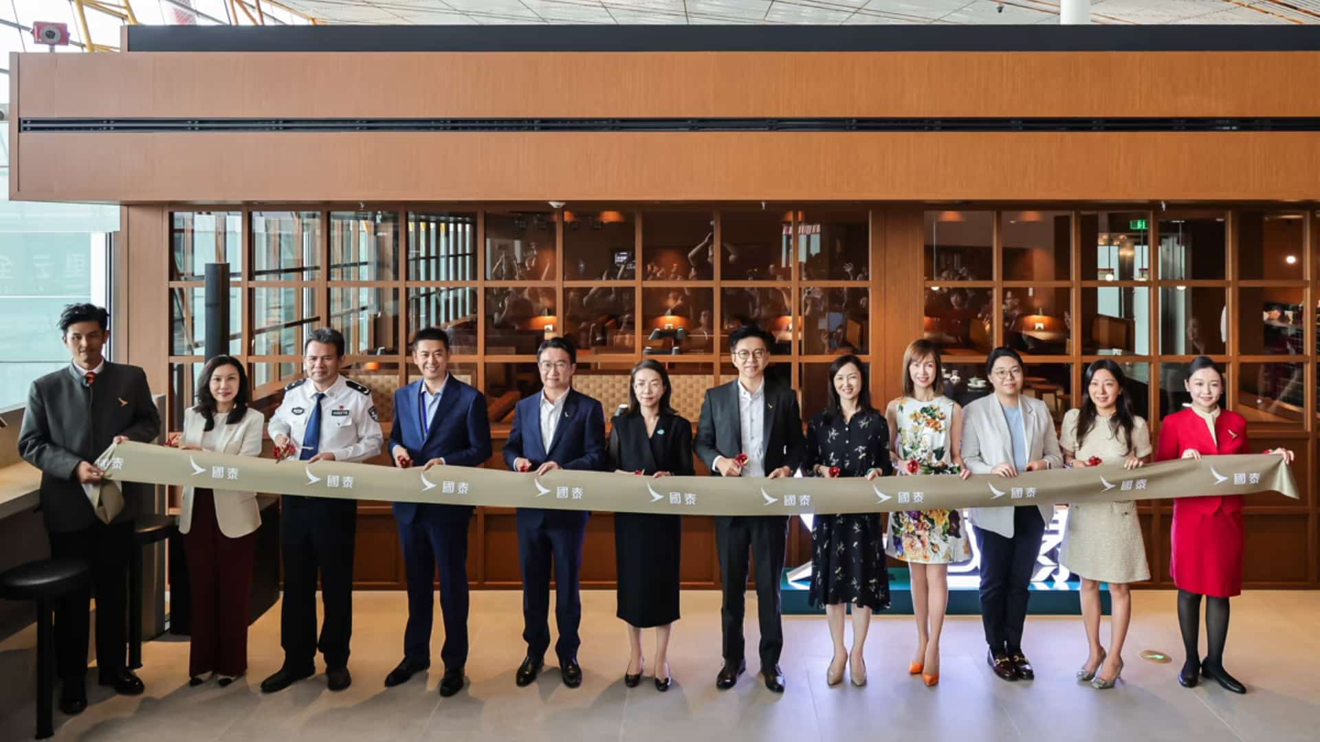 Members Of The Cathay Groups Executive Leadership Together With Guests From Beijing Capital International Airport