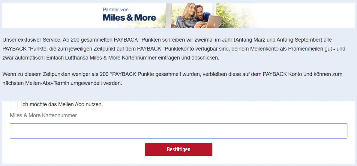 Miles More Meilen Abo