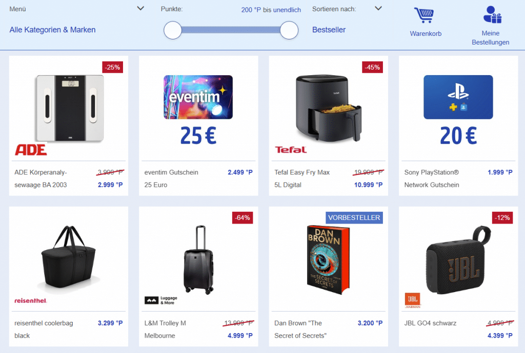 Payback Shop Einloesungen Beipsiele