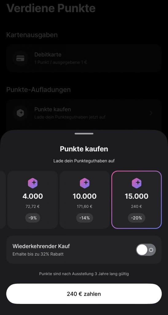 RevPoints Kaufen Manuell