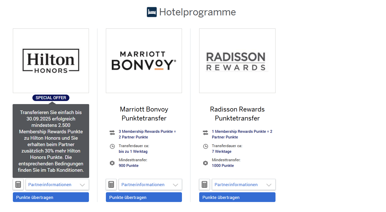 Transfer Hilton Honors Amex Aktion Aug Sep 2025