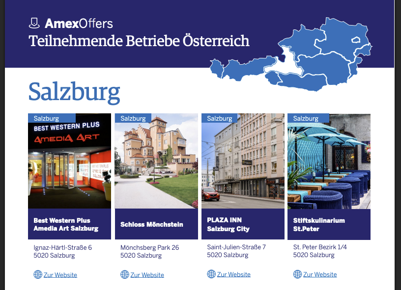 Amex Offer Hotels Oesterreich 2025