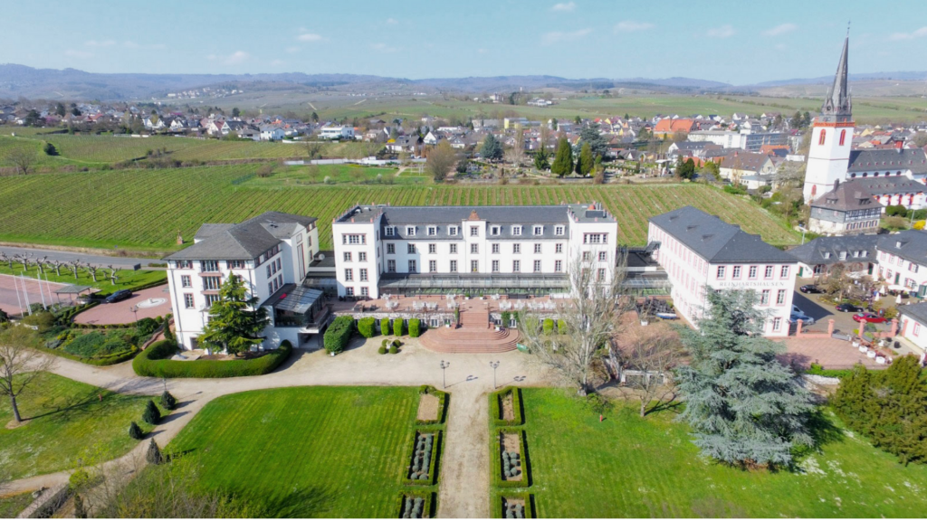 Hotel Schloss Reinhartshausen Rheingau Luftbild