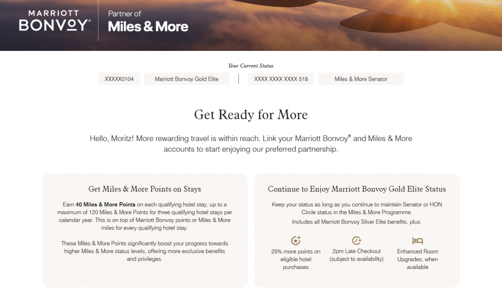 Miles More Marriott Partnerschaft