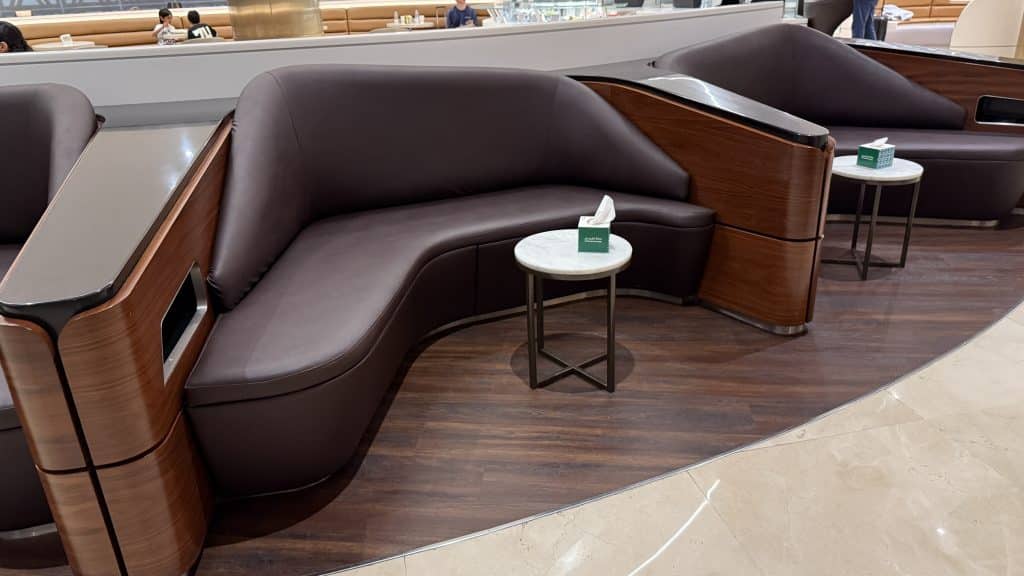 Saudia AlFursan Business Lounge Jeddah Couches 2