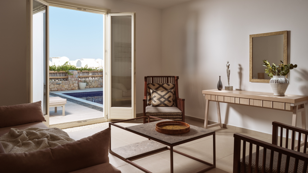 Sea Breeze Beach Resort Santorini Wohnzimmer