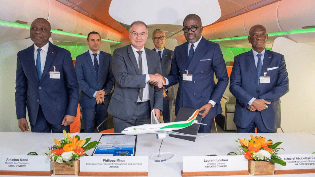 Übergabe zwischen Air Côte d’Ivoire und Airbus