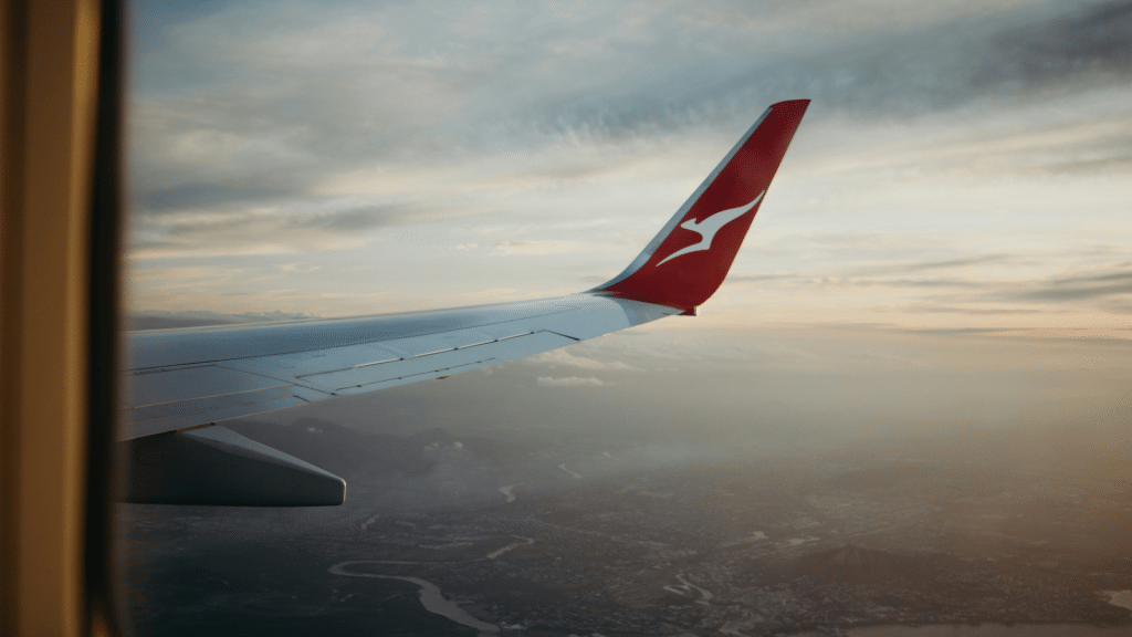 Qantas Blick aus dem Fenster