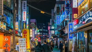 South Korea Seoul Icn Night Street Lights Sas