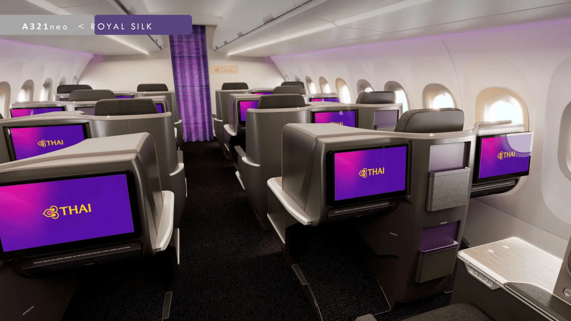 Thai Business Class Royal Silk Ausstattung Airbus A321neo