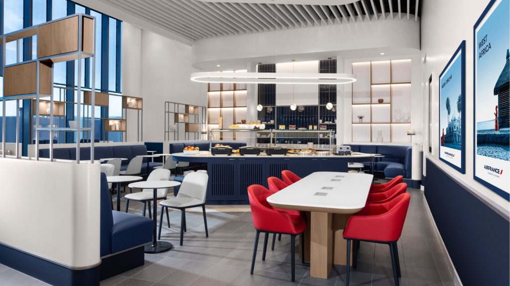 Air France Lounge Chicago Essbereich
