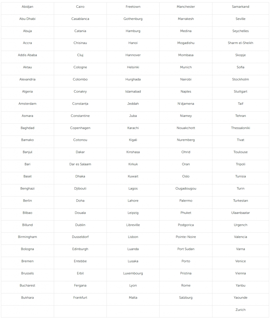 Cabin Upgrade Privilege With Miles Discount Turkish Airlines Oktober 2025 Destinations