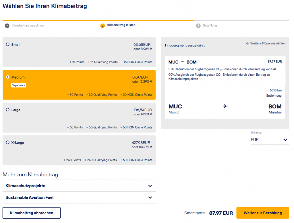 Miles More Kompensation Munich Bombay 1