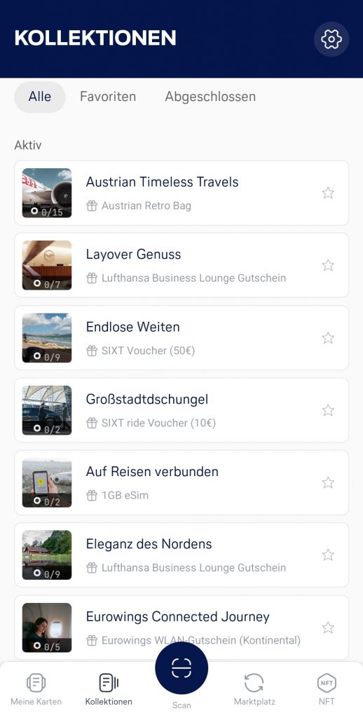 Uptrip Kollektionen Beispiele