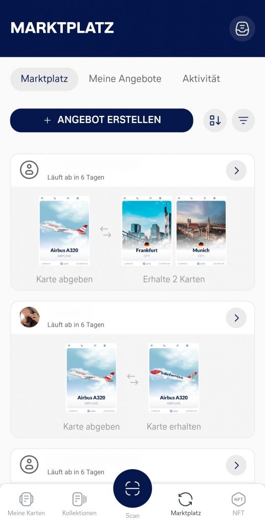 Uptrip Marktplatz Übersicht 1