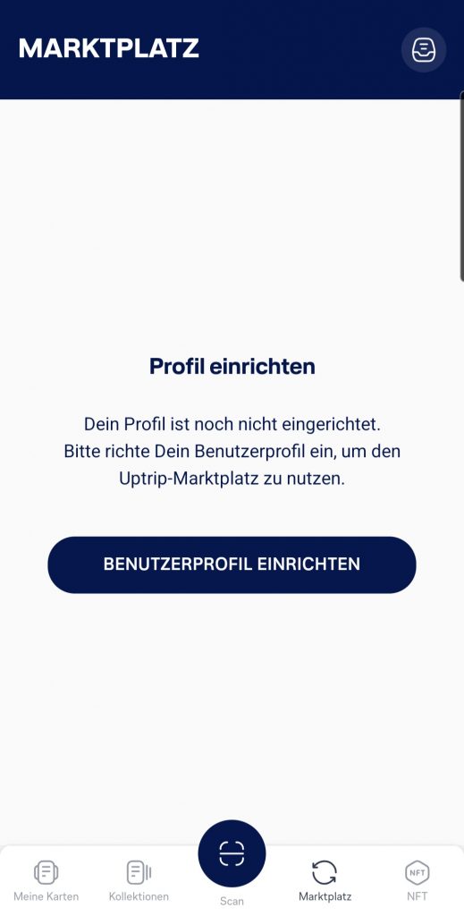 Uptrip Marktplatz Profil Einrichten