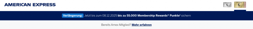 Amex Verlaengerung Gold