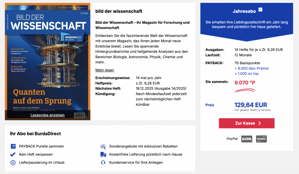 Bild Der Wissenschaft Aktion Ende November 2025