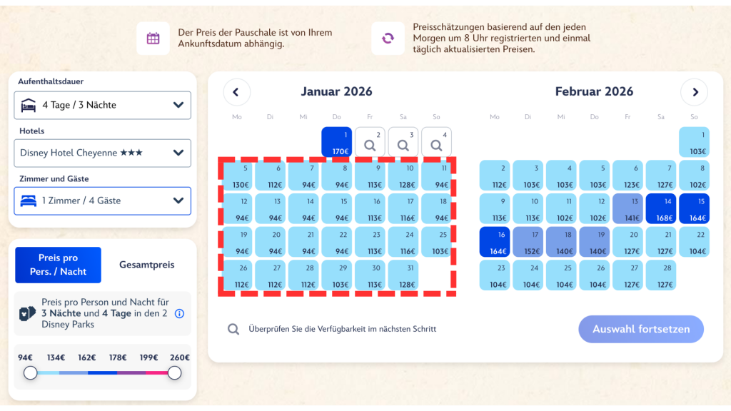 Disneyland Paris Hotel Preis