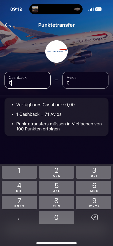 Klarna Umwandlung Meilen British Airways