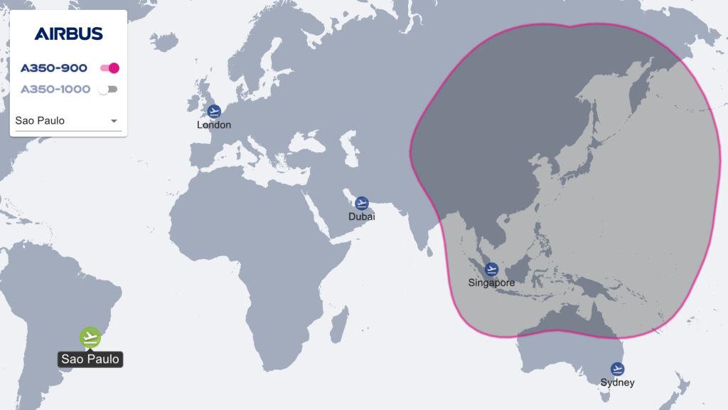 Range Airbus A350 900