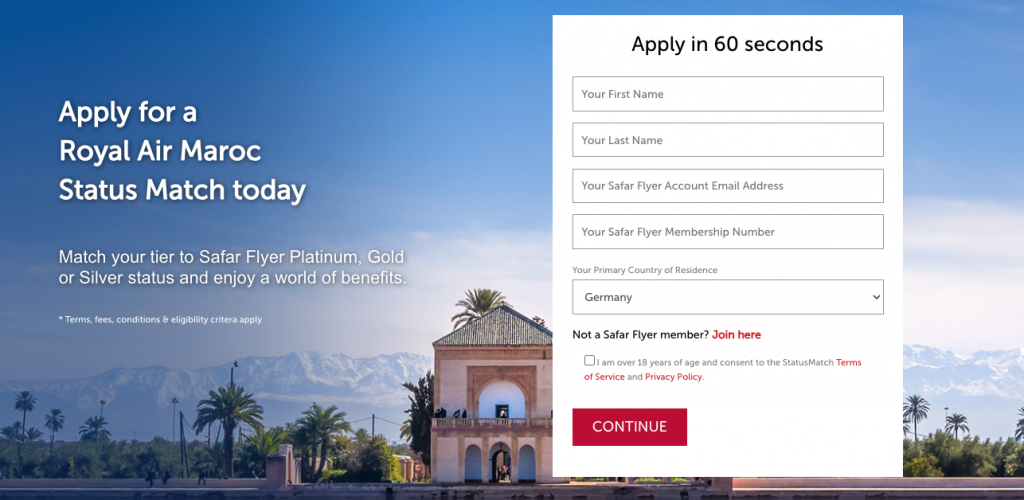 Royal Air Maroc Status Match