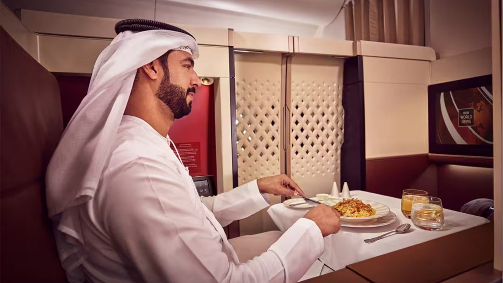 Etihad B787 Emirati Served Meal