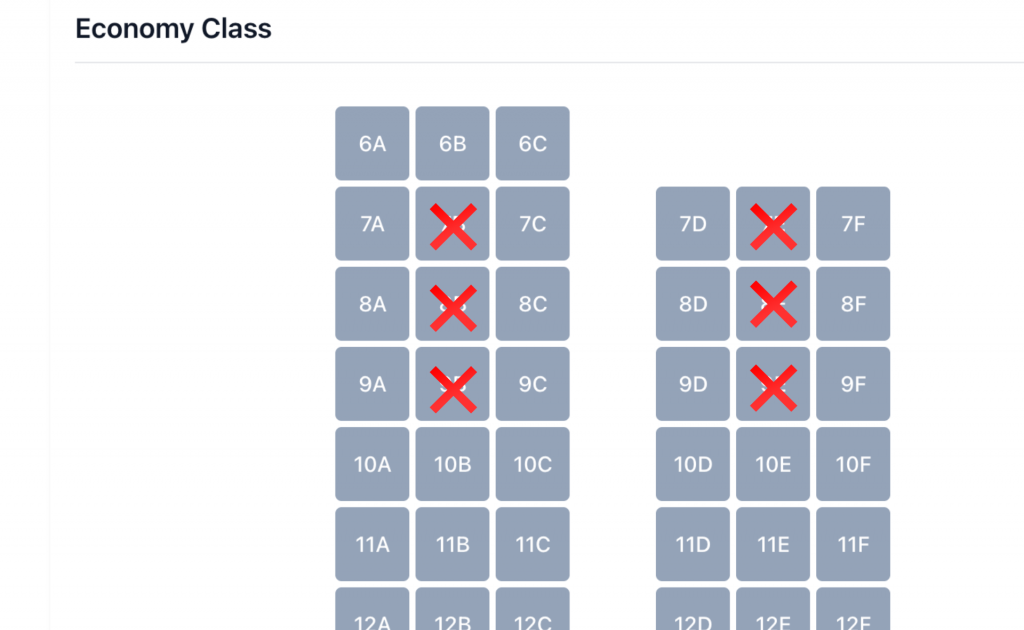 A321 LR Beispiel Zwischenklasse