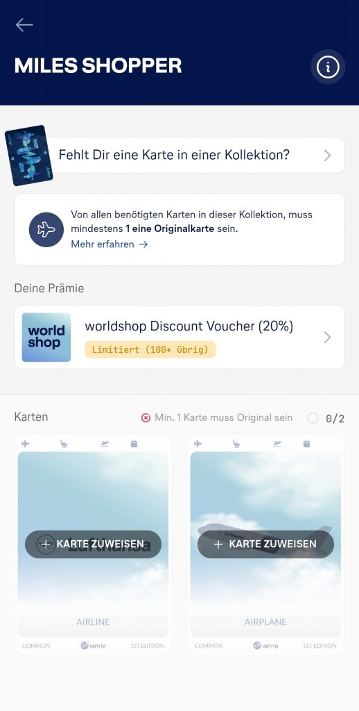 Miles Shopper 1 Uptrip