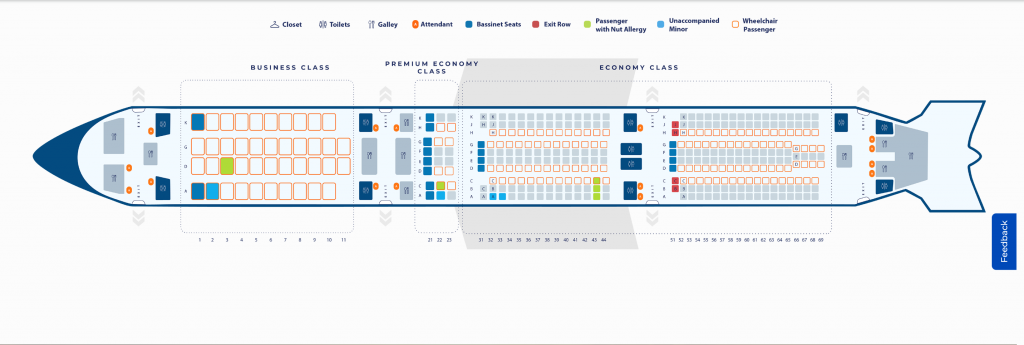 Philippine Airlines A350 Seatmap