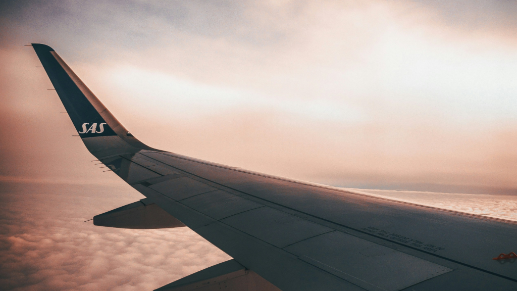 SAS Winglet Sonnenuntergang