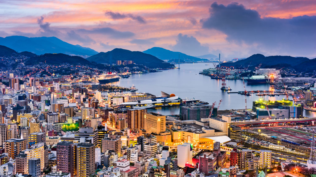 Skyline Von Nagasaki Japan