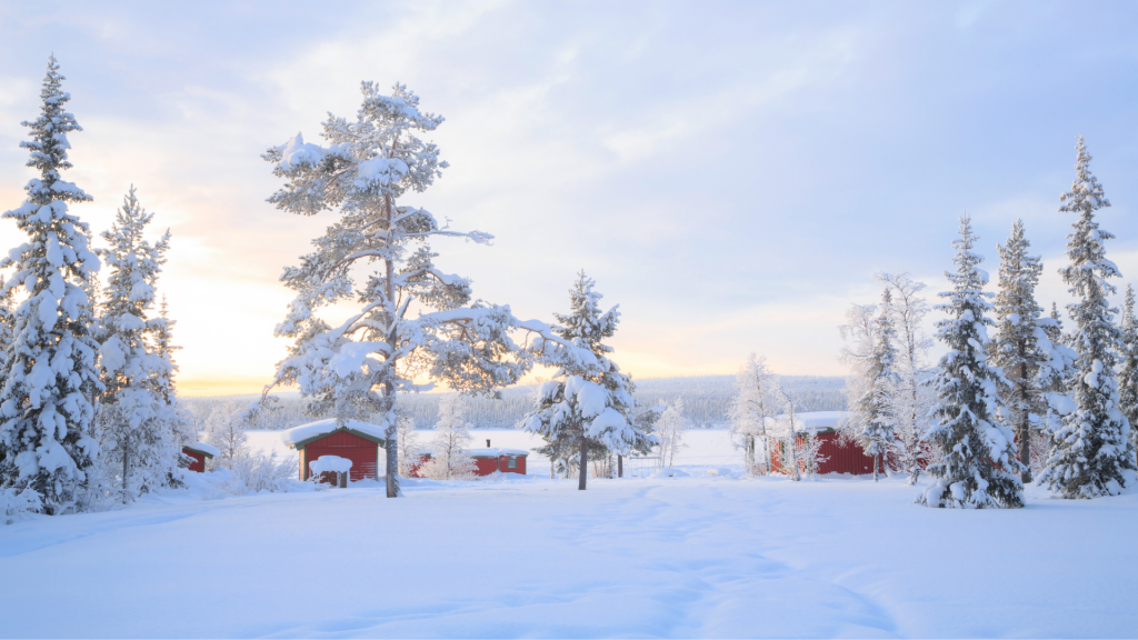 Winter Landschaft Schweden Lappland