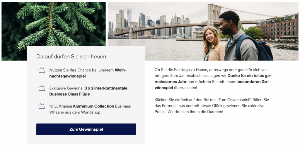 Gewinnspiel Miles & More