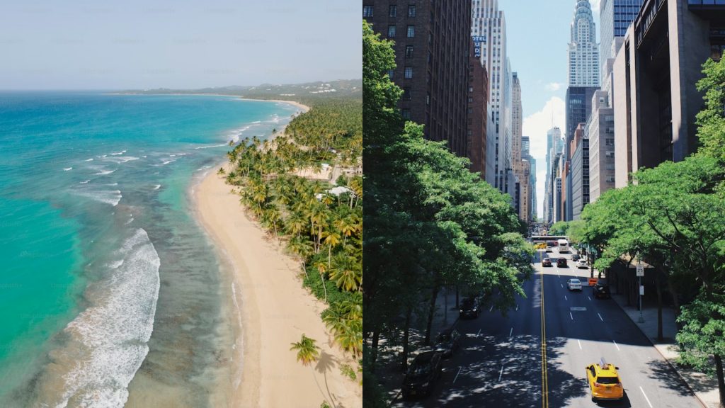 Strand Sri Lanka und New York