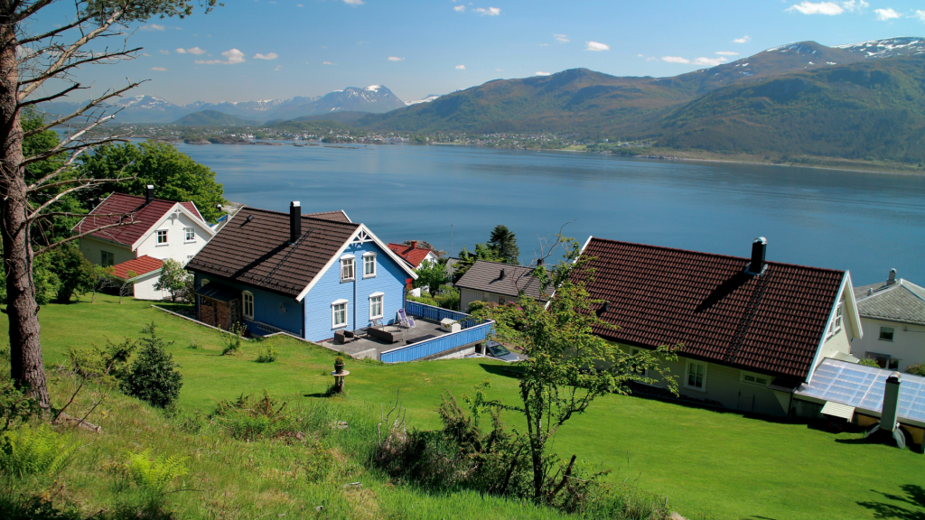 Alesund Norwegen Sommer
