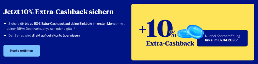 Cashback Angebot BBVA