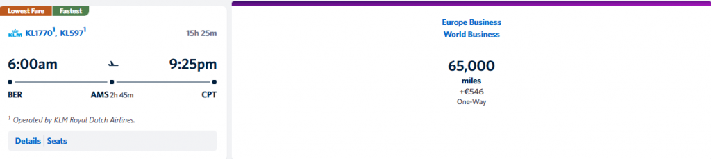 Delta SkyMiles – BER AMS CPT