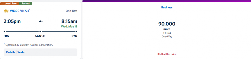 Delta SkyMiles – FRA SGN SYD