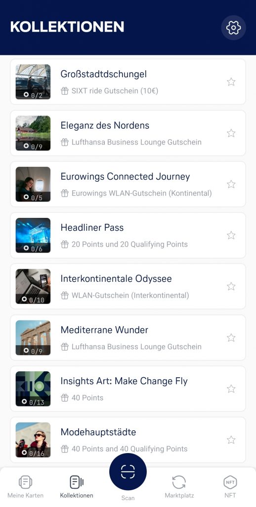 Kollektionen Uptrip 2 Beispiele