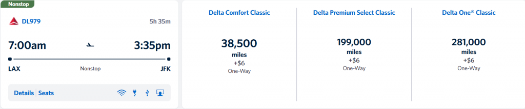 LAX JFK – Delta SkyMiles