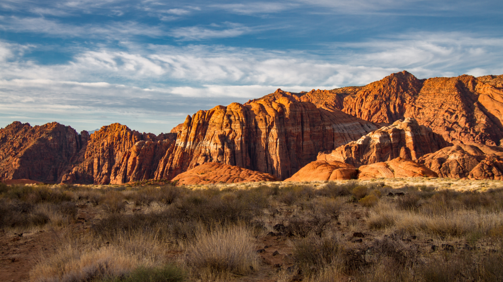 Navajo Sandstein Berge Snow Canyon State Park