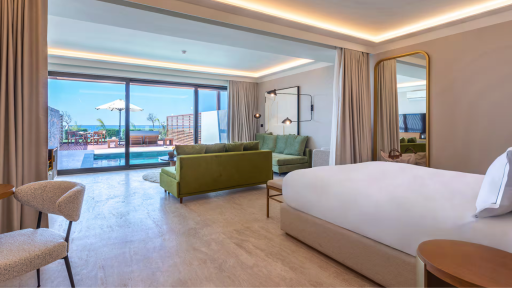 Hilton Chania Resort Isla Suite Pool Schlafzimmer