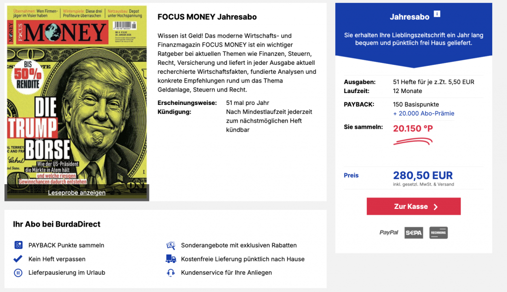 Focus Money Deal Februar 26