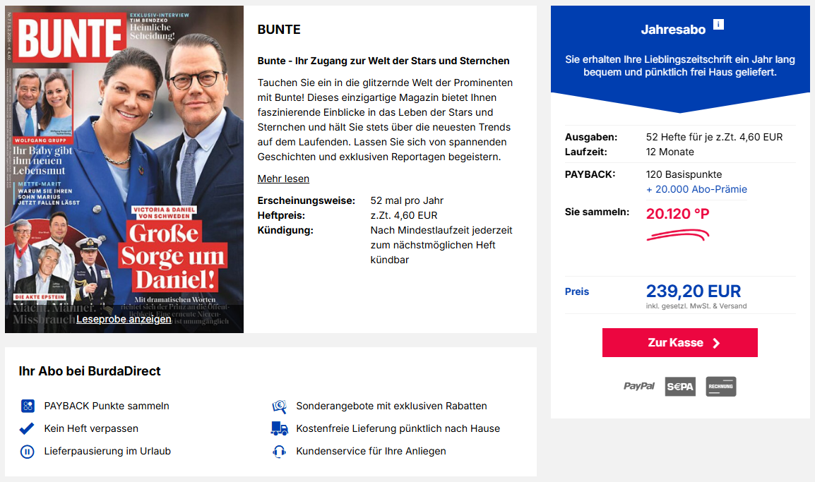 Bunte Payback Aktion Februar 2026