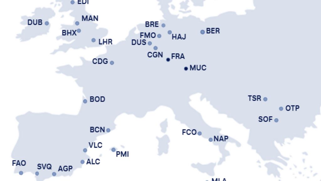 Lufthansa City Airlines Netz