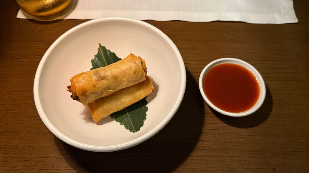 Park Hyatt Kuala Lumpur Abendessen Restaurant Fruehlingsrollen